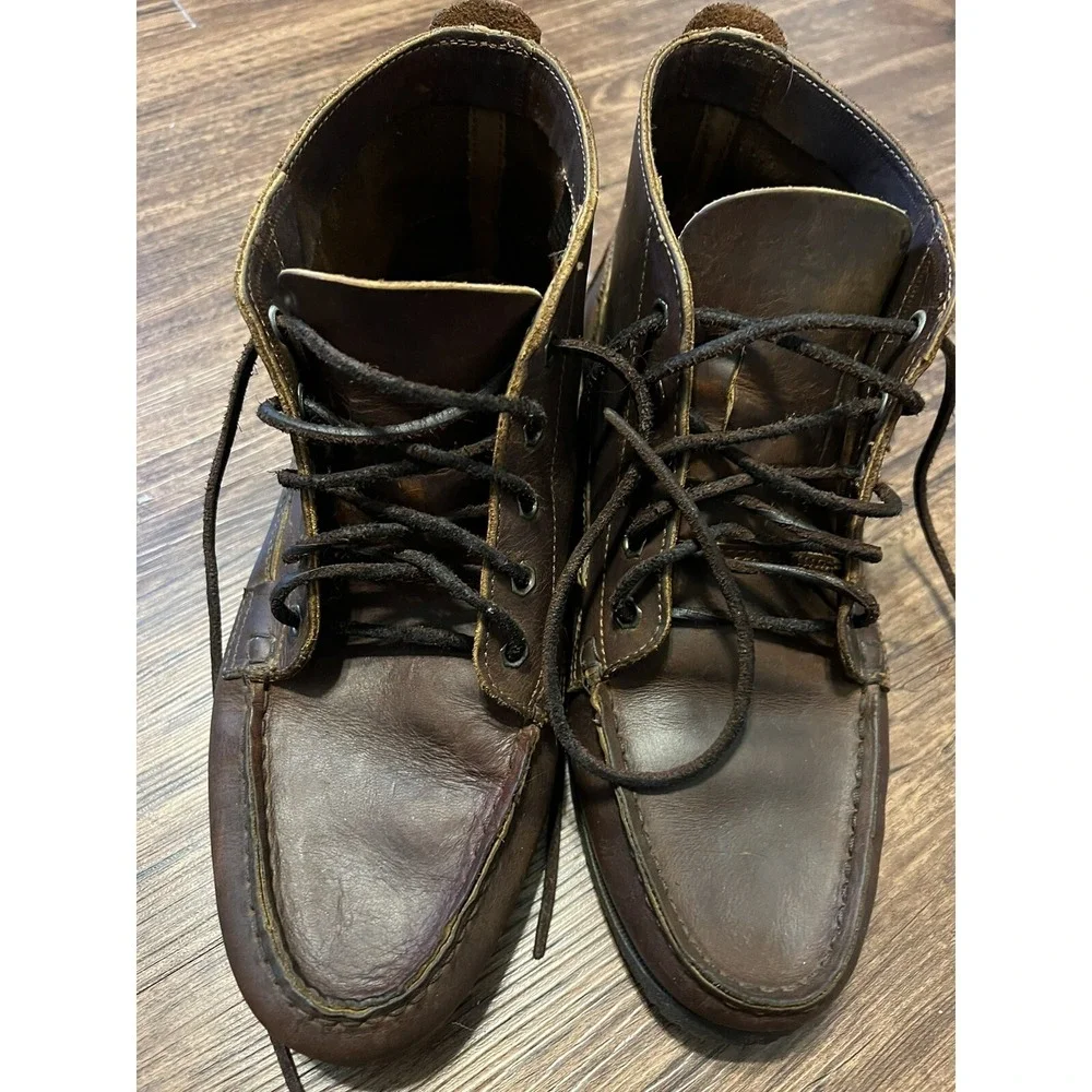 Oak Meadow Men's Ankle Boots Size 10‎ M All Leather Upper Brown Lace Up